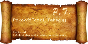 Pokoráczki Taksony névjegykártya